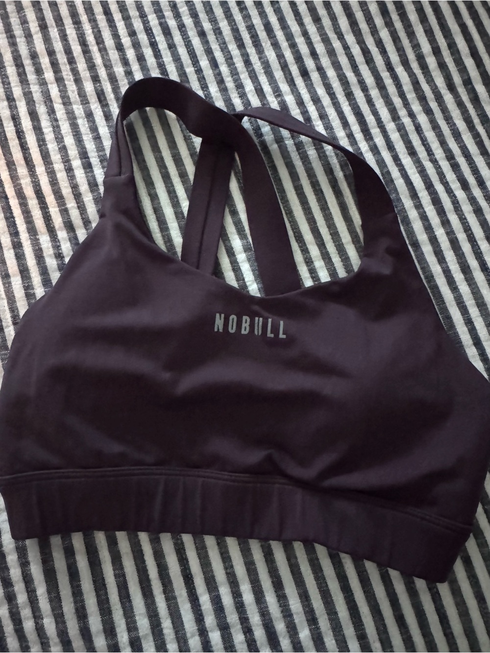 NOBULL Deep Plum Racerback Sports Bra